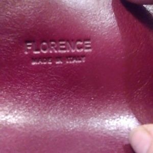 Florence made in italy maroon handbag